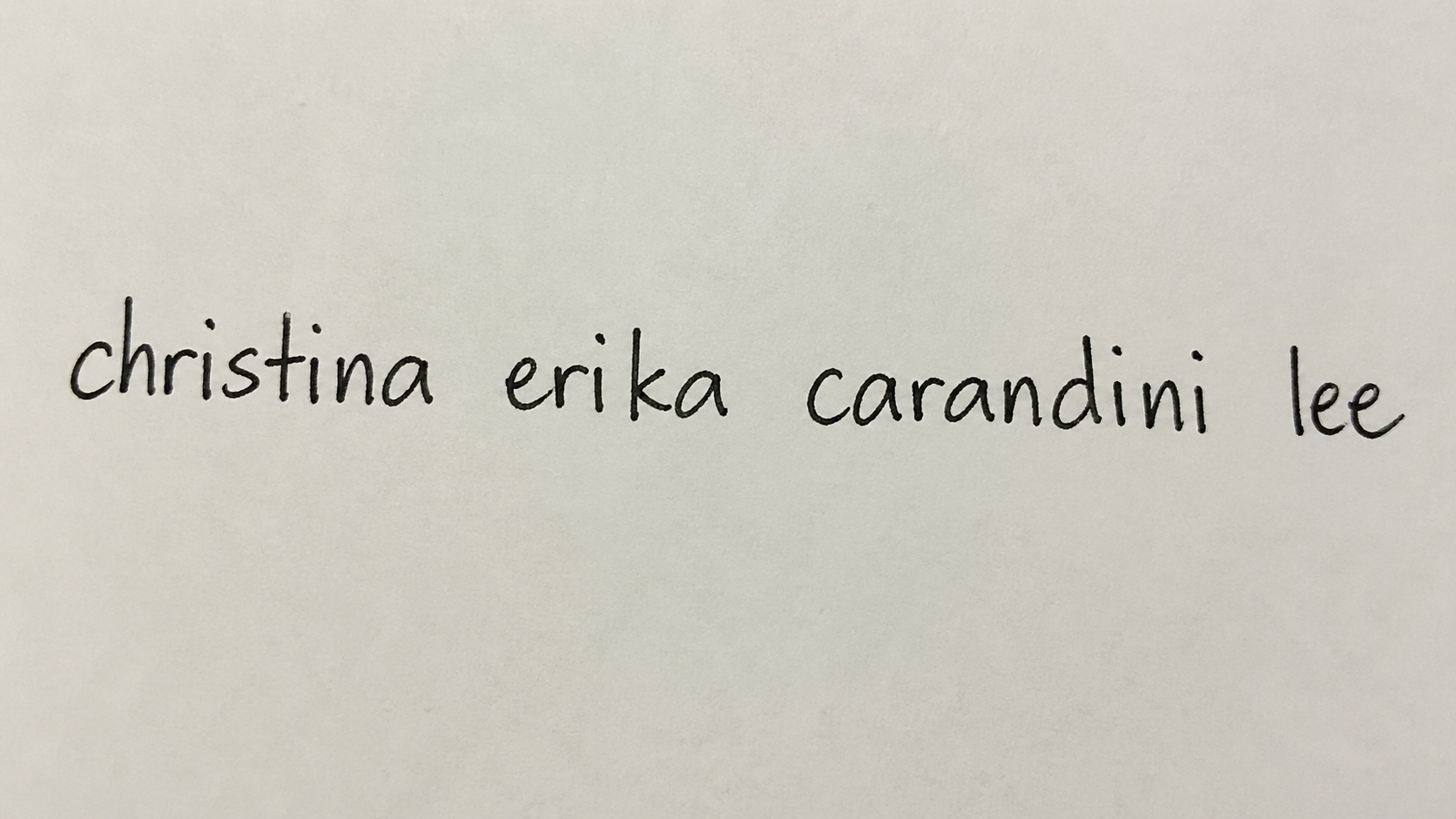 Christina Erika Carandini Lee